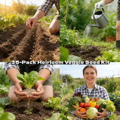 35 Pack Heirloom Veggie Seed Kit