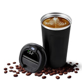 Smart Temperature Display Coffee Mug with LED Lid | Stainless Steel Insulated Travel Mug for Hot & Cold Drinks | Leak-Proof Reusable Coffee Cup for Office, Home & Travel